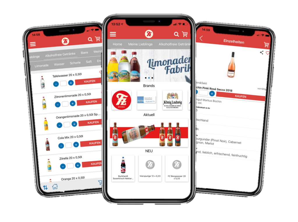 Bestell-App Hauptansicht